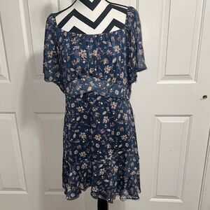 ARULA Floral Blue Dress